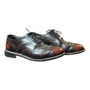 Executive Imperial Wingtip Leather Full Brogue Brown Shoes Men's Sz 12 C Oxford